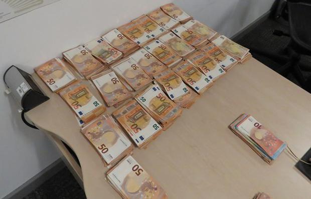 mark_adams_cash-Some of the cash seized in Adams luggage at Belfast International Airport